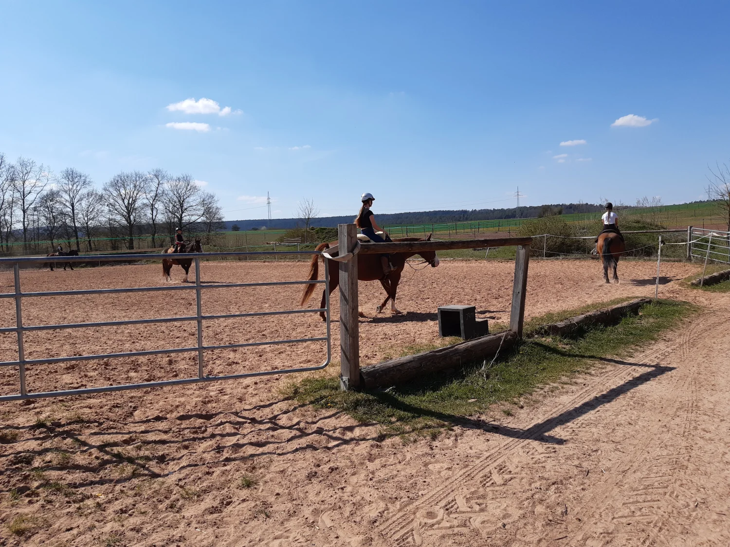 Frau reitet auf einem Pferd Trainings- und Pensionsstall Kayser von Michaela Kayser
